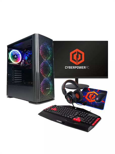 CyberPower PC Blaze Desktop PC Bundle AMD Ryzen 5 8500G 16GB RAM 1TB SSD