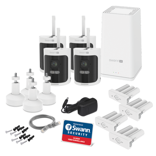 Swann AllSecure 4K Wireless Security Kit 4 Cameras & NVR Power Hub