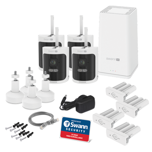 Swann AllSecure 4K Wireless Security Kit 4 Cameras & NVR Power Hub