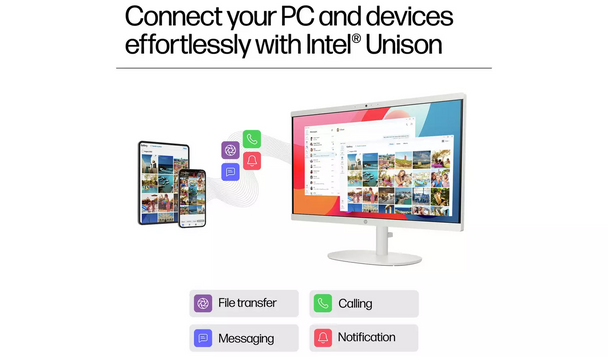 HP 22-dg0007na 21.45" FHD All-in-One PC Celeron N100 8GB 128GB White