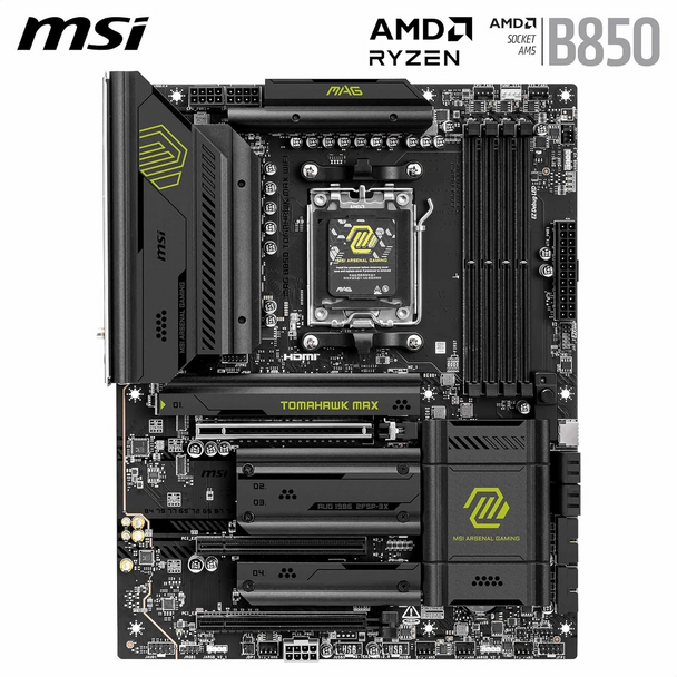 MSI MAG B850 TOMAHAWK MAX WIFI AMD AM5 DDR5 ATX Wi-Fi Motherboard