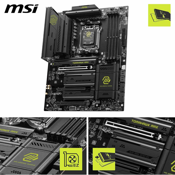MSI MAG B850 TOMAHAWK MAX WIFI AMD AM5 DDR5 ATX Wi-Fi Motherboard