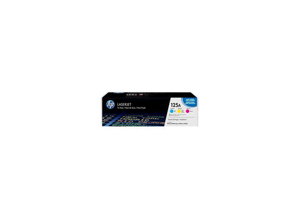 HP 125A Cyan Yellow Magenta Toner Cartridges 3-Pack CF373AM Genuine Original