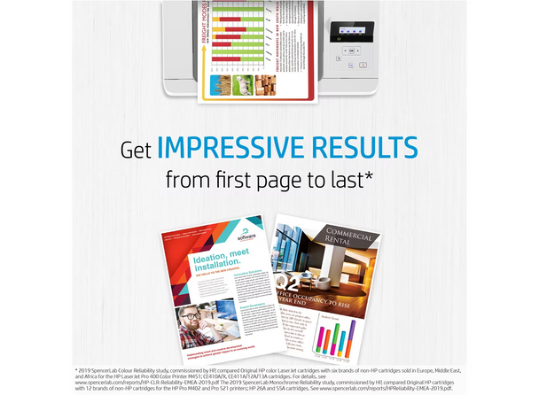 HP 125A Cyan Yellow Magenta Toner Cartridges 3-Pack CF373AM Genuine Original