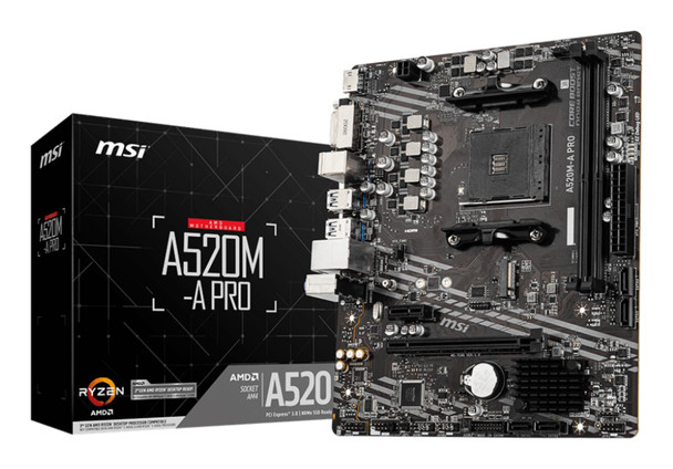 MSI A520M-A PRO AMD AM4 DDR4 mATX Motherboard