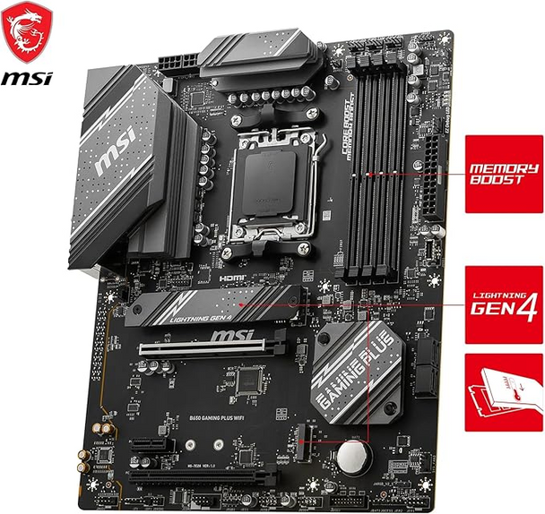 MSI B650 GAMING PLUS WIFI Motherboard AMD AM5 DDR5 ATX Wi-Fi