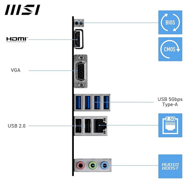 MSI PRO B840M-B Motherboard AMD AM5 DDR5 mATX