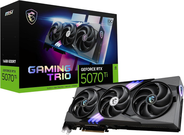 MSI NVIDIA GeForce RTX 5070 Ti Gaming Trio OC 16GB GDDR7 GPU 912-V531-286
