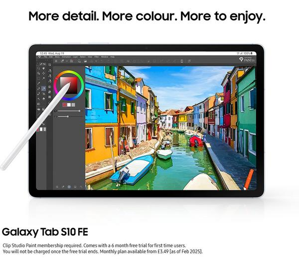 Samsung Galaxy Tab S10 FE 10.9" 256GB 12GB WiFi Grey Tablet