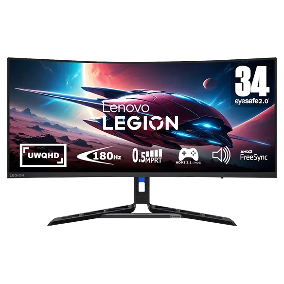 Lenovo Legion R34w-30 34" 170Hz WQHD Curved Gaming Monitor
