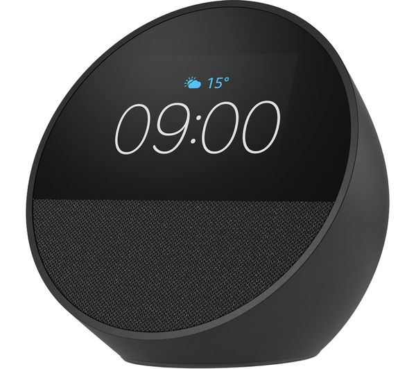 Amazon Echo Spot Smart Alarm Clock Alexa Bluetooth Speaker Black