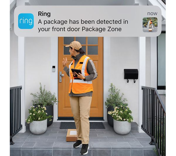 Ring Battery Video Doorbell Plus 1536p HD Satin Nickel