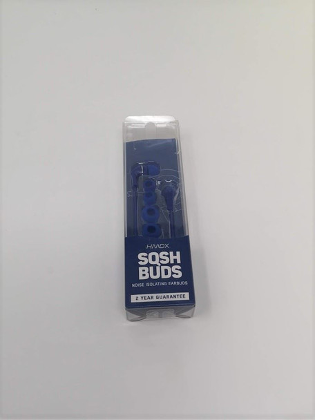HMDX HX-EB210BL SQSH+ Premium Noise Isolating In Ear Headphones - Blue