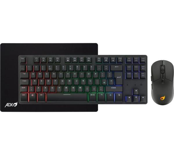 ADX Firebundle Wireless TKL Gaming Keyboard & Mouse Set Black