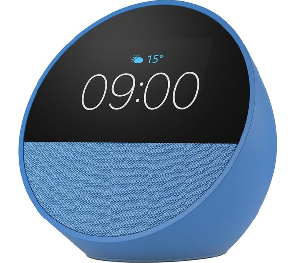Amazon Echo Spot 2024 Smart Alarm Clock with Alexa Ocean Blue