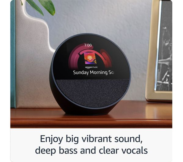 Amazon Echo Spot 2024 Smart Alarm Clock with Alexa Ocean Blue