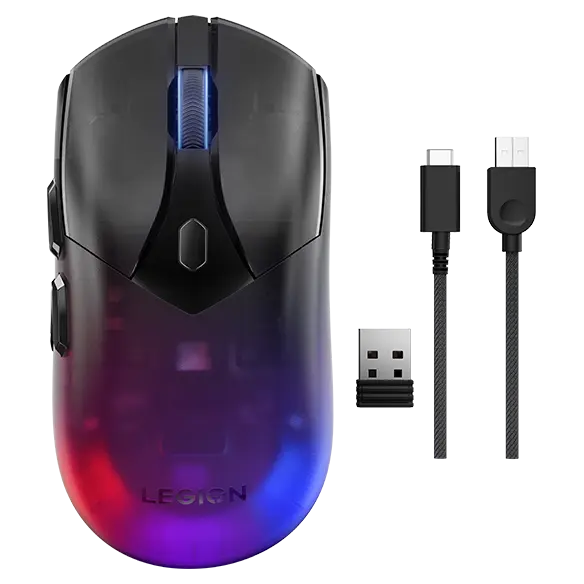 Lenovo Legion M410 Wireless RGB Transparent Black Gaming Mouse