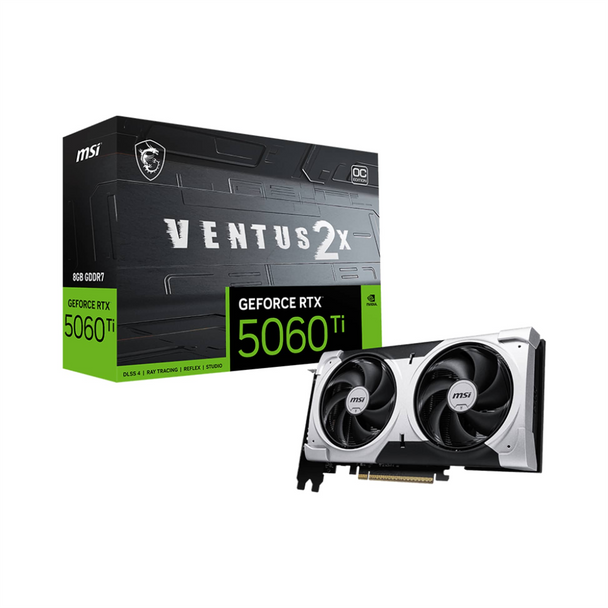 MSI Nvidia Geforce RTX 5060 Ti VENTUS 2X OC PLUS 16GB GDDR7 Graphics Card