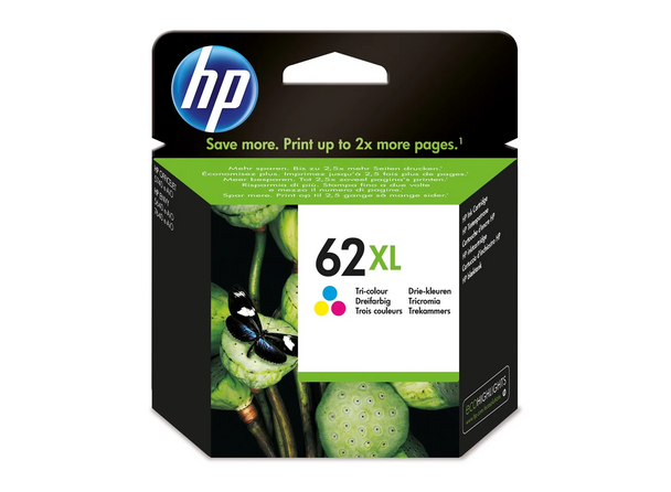 HP 62XL Tri-Color High Yield Original Ink Cartridge C2P07AE