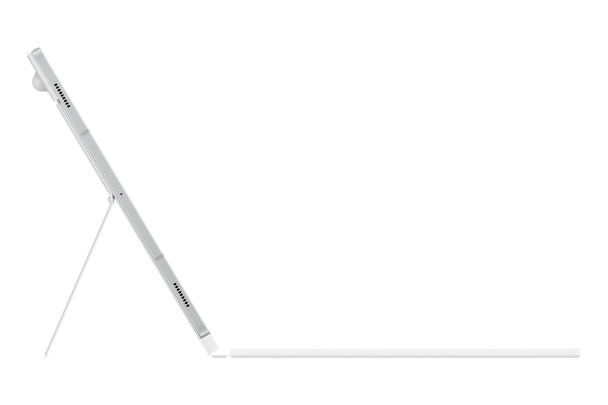 Samsung Galaxy Tab S10+ S9+ Book Cover Keyboard White