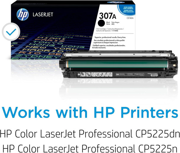 HP 307A Black Original LaserJet Toner Cartridge - CE740A