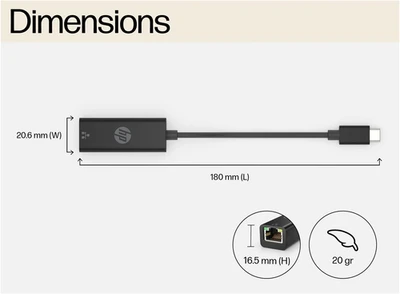 HP USB-C to RJ45 G2 Gigabit Ethernet Adapter