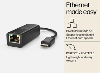 HP USB-C to RJ45 G2 Gigabit Ethernet Adapter