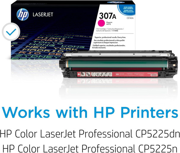 HP 307A Magenta Original LaserJet Toner Cartridge - CE743A