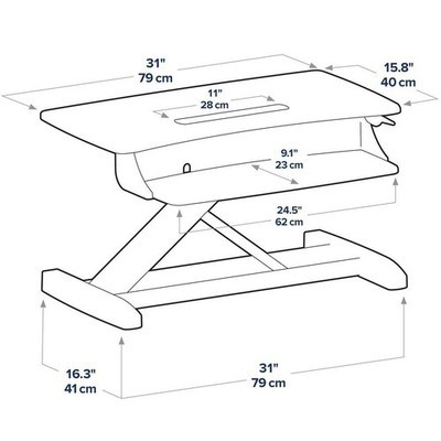 Ergotron WorkFit-Z Mini Standing Desk Converter Workstation Ergonomic Grey – image 3