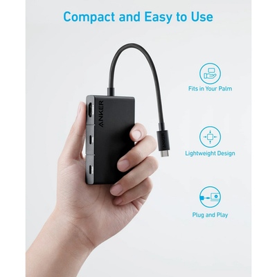 Anker 332 USB-C Hub 5-in-1 4K HDMI Display 100W Power