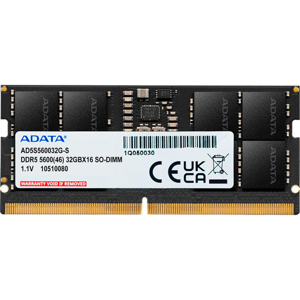 ADATA 32GB DDR5 5600MHz SO-DIMM Laptop Memory RAM Upgrade Module