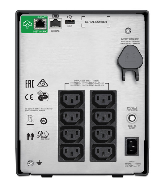 APC Smart-UPS 1500VA 900W Tower UPS with SmartConnect for Servers and POS System