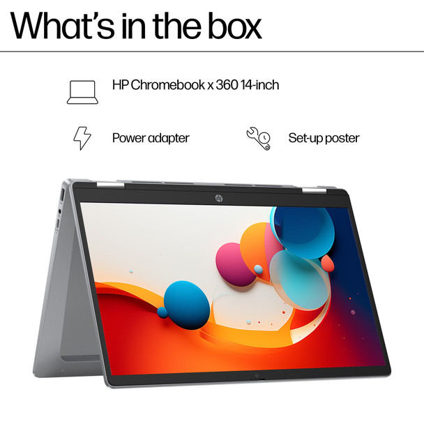 HP Chromebook x360 14b-cd0001na 14" Touchscreen Laptop Intel N200 8GB 128GB SSD