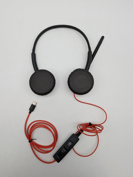 Poly Blackwire 3225 Stereo USB-C Headset 3.5mm USB-A Adapter Noise Cancelling