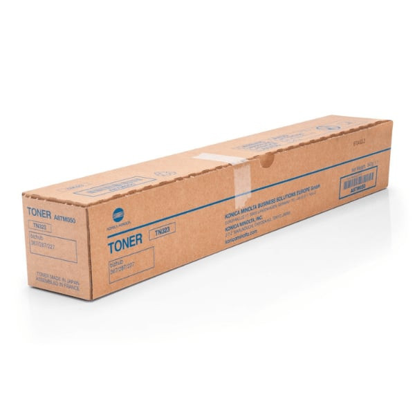 Konica Minolta TN323 A87M050 Original Black Toner Cartridge 23K Yield 