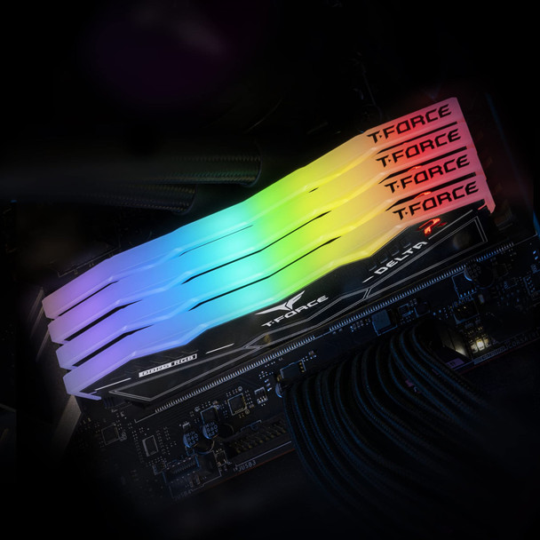 TEAMGROUP T-FORCE DELTA RGB 32GB (2x16GB) DDR5 7200MHz CL34 Desktop RAM Black