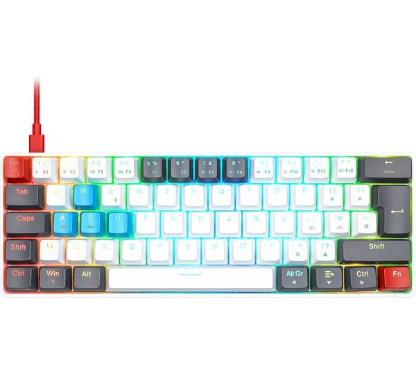 NOS C-450 Mini Pro RGB Mechanical Gaming Keyboard 60% Compact Wired USB PC Mac