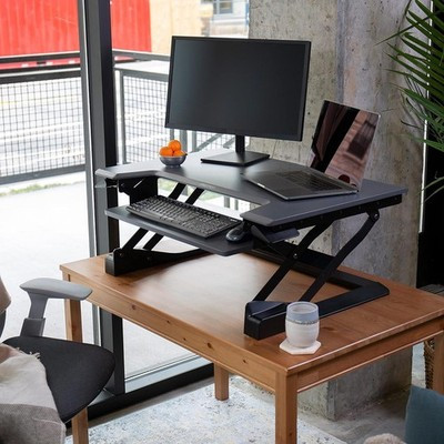 Ergotron WorkFit-T Sit-Stand Desktop Workstation Converter Black 33-397-085
