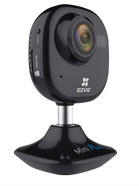 EZVIZ Mini Plus Black 1080p WiFi Smart Home Security Camera, Works with Alexa