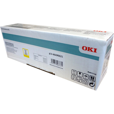Genuine OKI 46490621 Yellow Toner Cartridge 6K