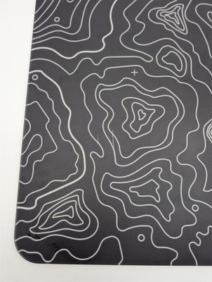 QPAD Obsidian Glass Superglide Gaming Mouse Mat Large Black & White