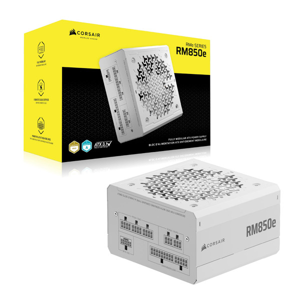 Corsair RM850e White 850W Fully Modular ATX 3.1 PSU PCIe 5.1 Gold