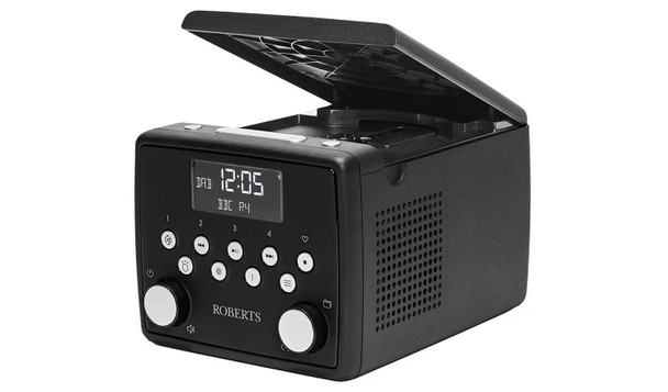 Roberts SOUND49-BLK DAB+/FM/CD Bluetooth Clock Radio USB Black