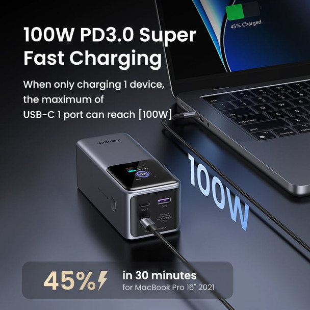 Ugreen 20000mAh 130W Power Bank Fast Charger for Laptop MacBook iPhone Samsung