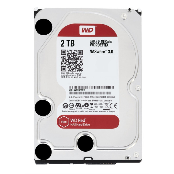 Western Digital WD20EFRX 2TB Red NAS Hard Drive 3.5" SATA III 64MB Cache