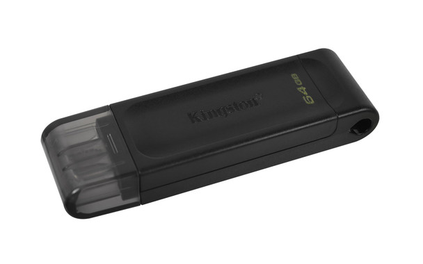 Kingston DataTraveler 70 64GB USB-C 3.2 Gen 1 Flash Drive - Black