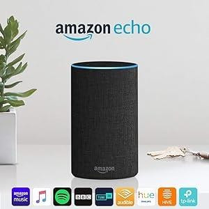 Amazon Echo (2nd Gen) Charcoal Smart Speaker *NO PSU*
