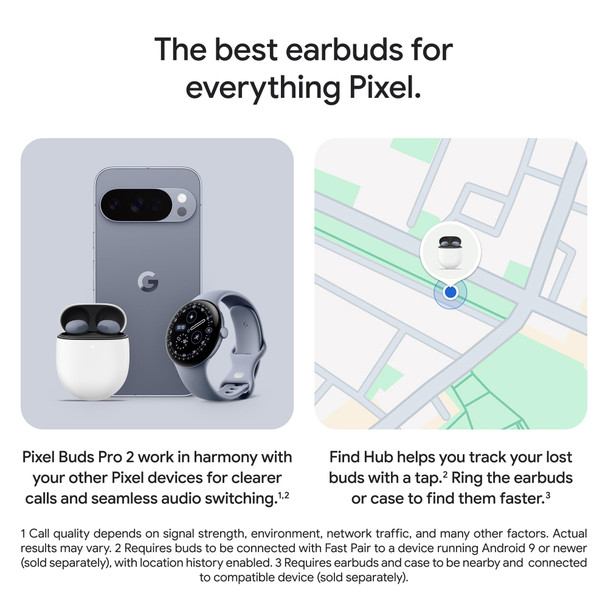 Google Pixel Buds Pro 2 Wireless Earbuds Moonstone Bluetooth Noise Cancelling