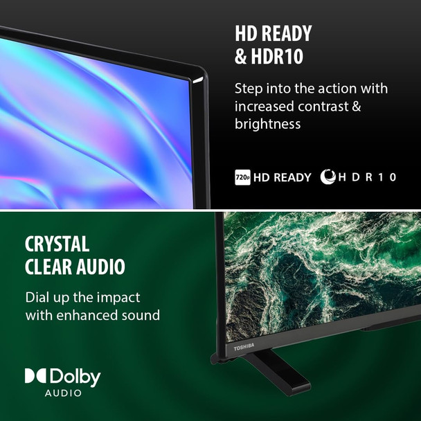 Toshiba 24 Inch Smart HD Ready LED TV HDR VIDAA Freely Built-in for Bedroom