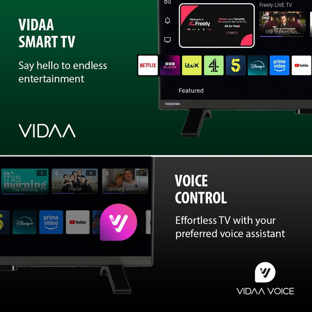 Toshiba 24 Inch Smart HD Ready LED TV HDR VIDAA Freely Built-in for Bedroom – image 4